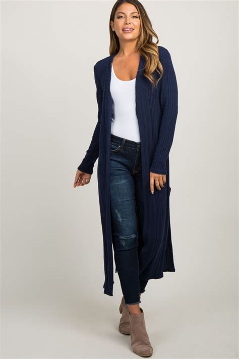 navy duster cardigan